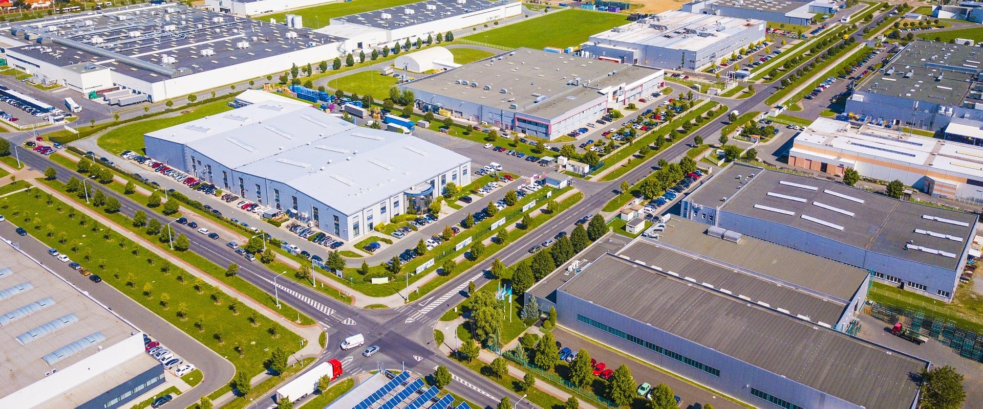 Modern industrial and logistics warehouse facility in Poland representing commercial real estate growth in 2026